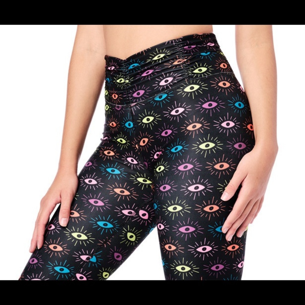 Zumba High Waisted Ruched Legging - Picture 2 of 3